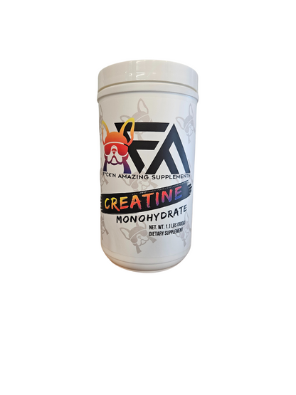 Front label view of creatine