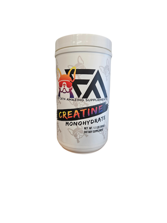 Front label view of creatine